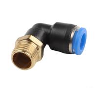 Connettore rapido pneumatico a gomito Adattatore filettato PL416 per una facile installazione del tubo dell'aria (PL8-02)