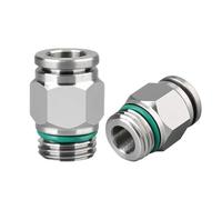 Connettore rapido pneumatico in acciaio inox 304 filettatura G M5 M6 1/8" 1/4" 3/8" 1/2" filettatura esterna tubo acqua gas connettore(PC12-G03,50 PCS)