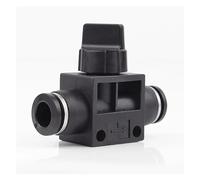 Connettore rapido pneumatico nero HVFF 4 6 8 10 12mm PU connettore del tubo flessibile valvola manuale interruttore dello sterzo valvola a sfera manuale(HVFF-8)