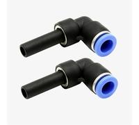Connettore rapido pneumatico PLJ 4/6 leva piegata tubolare inserimento tipo push-in gomito push-through 10 pezzi (PLJ04-04)