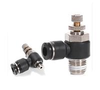 Connettore rapido pneumatico valvola a farfalla unidirezionale connettore del tubo flessibile di controllo del flusso 4 6 8 10 12 filettatura maschio 1/8 "1/4 3/8 1/2(SL4-01)