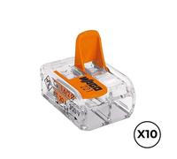 Connettore rapido Wago 13,2 x 18,6 x 8,4 mm 4 mm 450 V Connessioni x 2 [10 Un