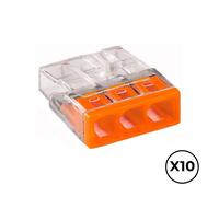 Connettore rapido Wago 2,5 mm 3 conexiones [10 Unità]
