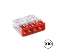 Connettore rapido Wago 2,5 mm 4 Connessioni [10 Unità]