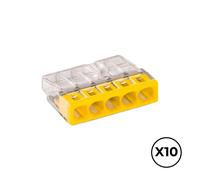 Connettore rapido Wago 2,5 mm 5 Connessioni [10 Unità]