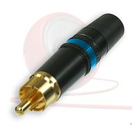 Connettore RCA Rean. NYS373-6. Spina Maschio. Marcatura Blu. Amp, Aux, CD