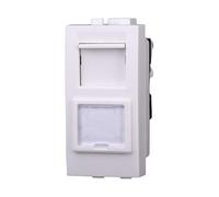 Connettore Rete Presa Dati RJ45, Compatibile Con Bticino Living Light (CAT5E, Bianco)