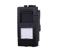 Connettore Rete Presa Dati RJ45, Compatibile Con Bticino Living Light (CAT5E, Nero)