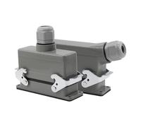Connettore rettangolare for carichi pesanti, H24B, 1pcs | Spina con terminale a vite 16A 500V, terminali a crimpare a vite, for ambienti difficili(Lateral line)