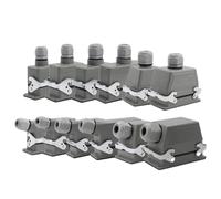 Connettore rettangolare for carichi pesanti HDC-HE-4/6/10/16/20/24/32/48 Core 16A 500V Presa for spina aeronautica impermeabile e antipolvere(10 core lateral line)