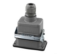 Connettore rettangolare industriale a 6 pin resistente, spina elettrica in policarbonato impermeabile IP65, terminazione a crimpare 16A, grigio (linea superiore a 6 anime)