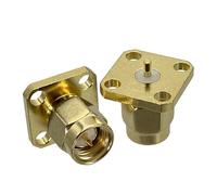 Connettore RF a saldare for montaggio su ponte 4 fori spina maschio SMA da 1 PC for terminali cablati dell'antenna radio