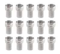 Connettore RF per cavo coassiale twist-on tipo F RG6 da 15 pezzi