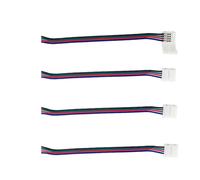 Connettore RGB 4Pin 10mm + cavo 15cm (per strisce LED) - (Conf. 4pz) Per Striscia IP20 (non siliconate)