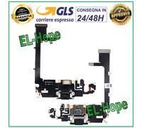 CONNETTORE RICARICA APPLE IPHONE 11 PRO MICROFONO FLAT DOCK CHIP DI CARICA NERO
