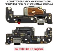 CONNETTORE RICARICA MICROFONO XIAOMI POCOPHONE POCO X3 GT 21061110AG ORIGINALE