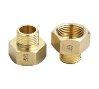 Connettore Riduttore Boccola Esagonale 2PCS G1/2 Maschio a G1 Femmina Lunga Dura