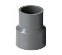 Connettore riduttore diritto in PVC da 75-32 mm/200-160 mm - Unione adesiva durevole per tubi dell'acqua - Blu/grigio/bianco (1 pezzo)(Gray,125x63mm)