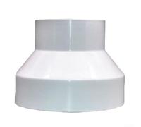 Connettore riduttore per condotto dell'aria in PVC per tubi rotondi, adatto per sistemi di ventilazione che richiedono un collegamento affidabile e migliorato per il controllo del flusso d'aria in uso