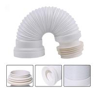 Connettore Rifiuti WC in PVC Bianco con Flessibilità e Durata 250mm 500mm