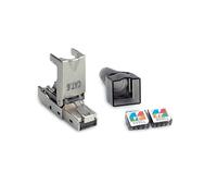 CONNETTORE RJ-45 VALUE 26.99.0371, Cavi di rete Cat.6, conduttori solidi e a trefoli, Argento, Nero