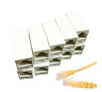 Connettore RJ45, accoppiamento Ethernet, adattatore di estensione Ethernet da femmina a femmina, rete 10x, doppia testa dritta, cavo LAN, modulare per un trasferimento dati veloce