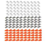 Connettore RJ45 Cat7 Set da 50 pezzi, spina CAT 7 arancione, spina di rete, passaporto e schermato, spina di rete con protezione antipiega, connettore CAT 7 con scarico della trazione, beccuccio