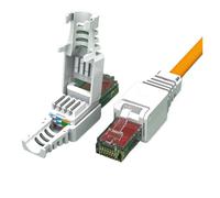Connettore RJ45 Cat8 Cat7 Cat6A connettore Ethernet riutilizzabile senza attrezzi Internet(10PCS,CAT6 UTP Connector)
