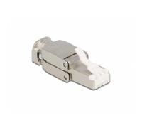 Connettore RJ45 DeLOCK Cat.6A STP senza strumenti Argento