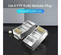 Connettore RJ45 Vention Cat.6 FTP 10 unità Trasparente e Argento