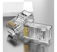 Connettore RJ45 Vention IDBR0 Trasparente/Argento Cat5e 50 Pezzi