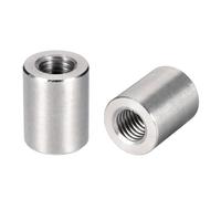 Connettore rotondo dadi M12x25mm altezza manicotto dado stelo in acciaio 10 pz