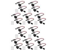 Connettore SAE Presa di alimentazione porta laterale 10AWG, cavo resistente alle intemperie, montaggio a pannello, adattatore universale per montaggio a filo per generatore solare caricabatterie (10