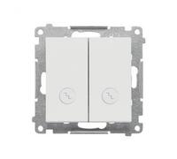 Connettore scala doppio retroilluminato. Simon 55 TW6/2L2.01/114