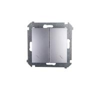 Connettore scala Simon 54 doppio argento opaco DW6/2.01/43