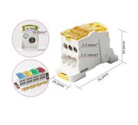 Connettore scatola giunzione alimentazione efficiente compatibile con guide DIN