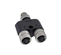 Connettore sensore a 3 vie M8 con diramazione a Y, connettore di conversione for tubo maschio-femmina, connettori impermeabili a 3 pin e 4 pin(4P)