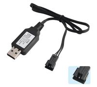 Connettore SM-3P, Cavo Caricatore USB Universale per Batterie LiPo 7.4V 2S, Compatibile con Auto, Droni, Barche e Altri Giocattoli RC, Carica Sicura con Indicatore LED, Leggero e Portatile