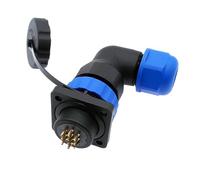 Connettore SP20 2/3/4/5/6/7/8/9/10/12/14 pin IP68 connettori angolari gomito a 90 gradi flangia presa 1 pz(3 pin)