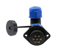 Connettore SP20 impermeabile IP68, presa flangiata a 2 fori, connettori angolari a 2/3/4/5/6/7/8/9/12/14 pin, gomito a 90 gradi(3 pin)