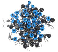 Connettore Space Bean da Pesca 100 Pezzi Acciaio Inox Blu | Acque Profonde e Correnti Veloci, Anti-corrosione, Riduce la Torsione del Filo