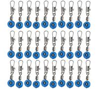Connettore Space Bean per Pesca 100 Pezzi Acciaio Inossidabile Blu | Acqua Veloce e Profonda, Anti-corrosione, Riduce la Torsione della Lenza