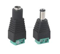 Connettore Spina Adattatore Jack di Alimentazione a Barrel da 12 V Connettore 5,5x2,1 mm Maschio+Femmina