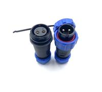 Connettore Spina aeronautica SP21 a 2 poli, senza saldatura IP68 a 2 pin Spina aeronautica impermeabile e antipolvere per lampade da esterno Utilizza 500V 30A (cavo a crimpare a vite 12 AWG)