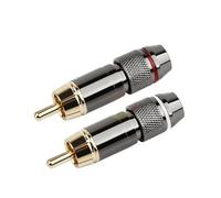 Connettore Spina audio jack Maschio Rame placcato oro Blocco a vite for saldatura Cavo video Lega metallica(8pcs)