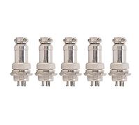 CONNETTORE SPINA AVIAZIONE MASCHIO FEMMINA PANNELLO FILO TELAIO DI ALIMENTAZIONE RACCORDI IN METALLO GX16 16MM 450V DUREVOLE STABILE PER MACCHINE CNC [AMPIA APPLICAZIONE] (5 perni)