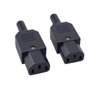 Connettore spina cavo dritto IEC 16A 250V C13 C14 femmina maschio spina connettore di alimentazione ricablabile presa CA a 3 pin spina industriale BK(Female,4 PCS)