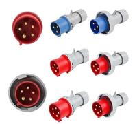 Connettore spina e presa industriale, docking, 3 poli 3P, 4 poli, 5 pin, presa a parete IP67 16/32A maschio femmina(32A Plug,1 PCS,3P IP67)