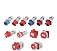 Connettore spina e presa industriale, docking, 3 poli 3P, 4 poli, 5 pin, presa a parete IP67 16/32A maschio femmina(32A Wall Mounted,20 PCS,4P IP44)