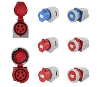 Connettore spina e presa industriale, docking, 3 poli 3P, 4 poli, 5 pin, presa a parete IP67 16/32A maschio femmina(16A Wall Mounted,5 PCS,4P IP44)